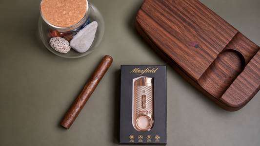 Refined Cigar Accessories Flat Lay