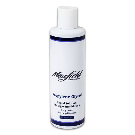 Maxfield propylene glycol liquid solution bottle on a white background