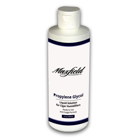 Maxfield propylene glycol bottle on a white background