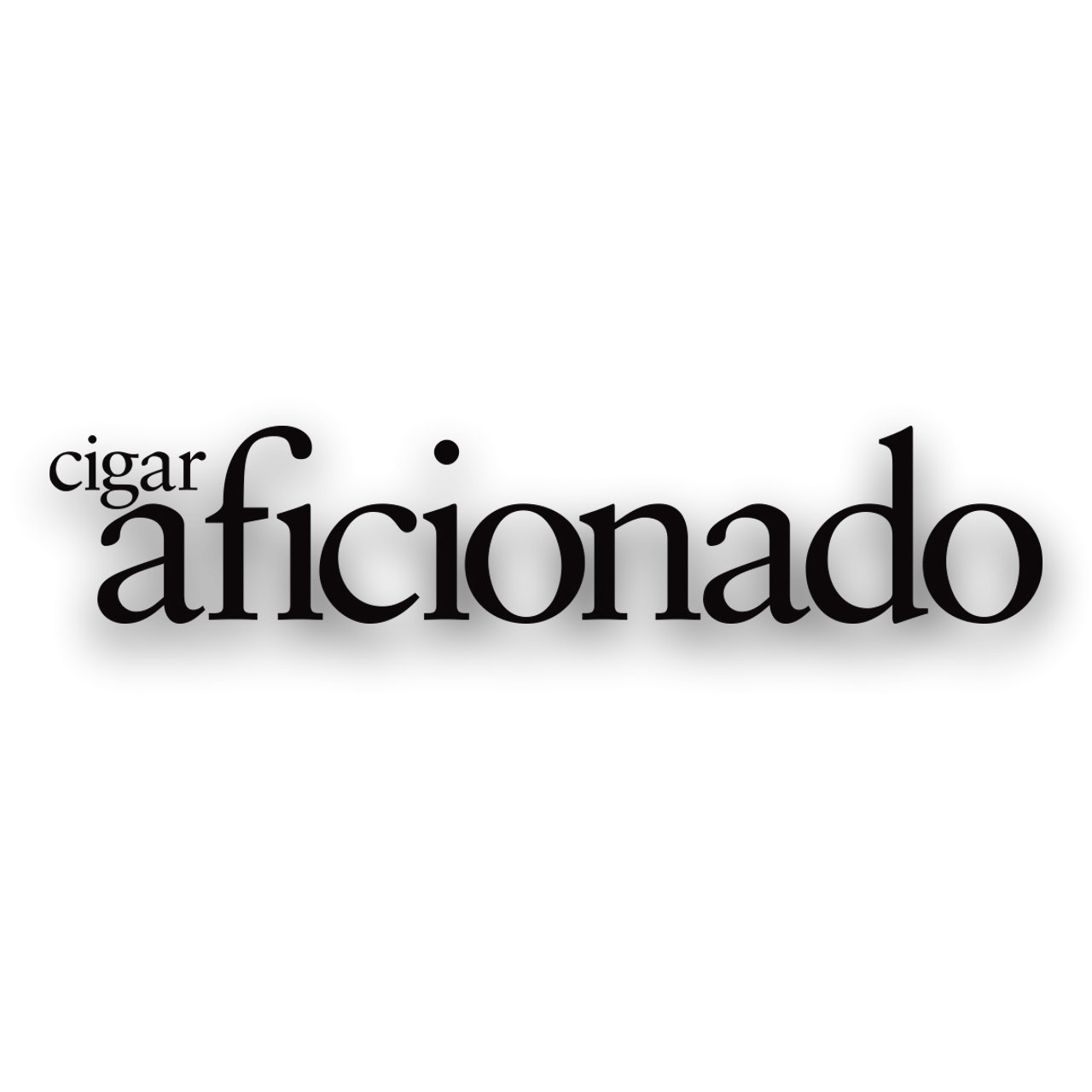 Logo of 'cigar aficionado' on a white background