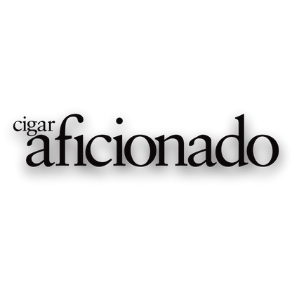 Logo of 'cigar aficionado' on a white background