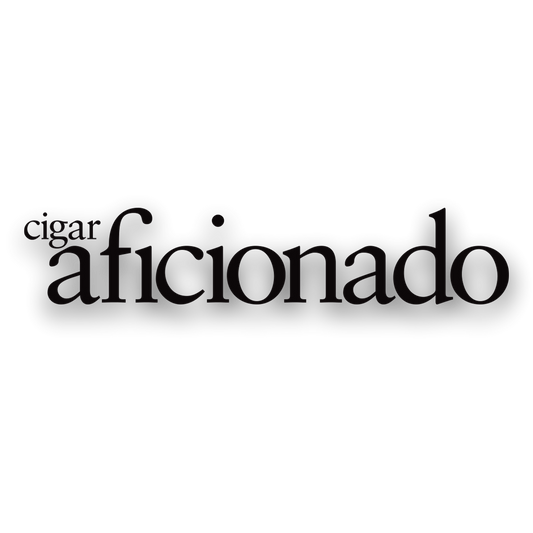 Logo of 'cigar aficionado' on a white background