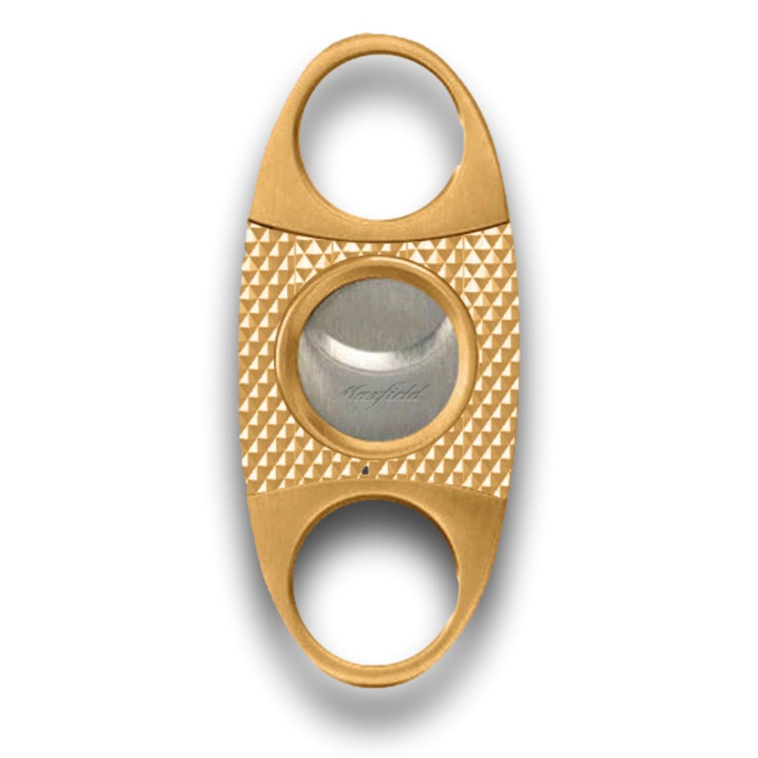 Maxfield Slim Gold Diamond Double Blade Cigar Cutter - Main Image