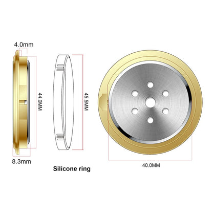 Dimensions of Maxfield Meridian Cigar Humidor Hygrometer in Gold