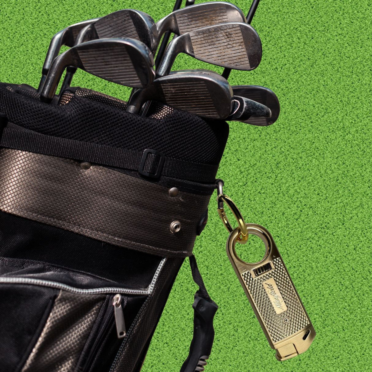 Maxfield Slim Diamond Soft Flame Cigar Lighters - Gold - Hooked on Golf Bag