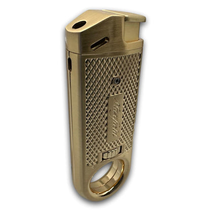 Maxfield Slim Diamond Soft Flame Cigar Lighters - Gold - Exterior Side