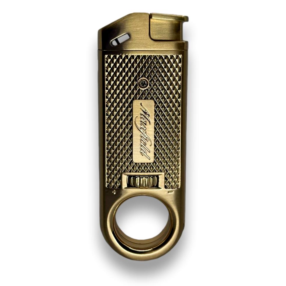 Maxfield Slim Diamond Soft Flame Cigar Lighters - Gold - Exterior Front