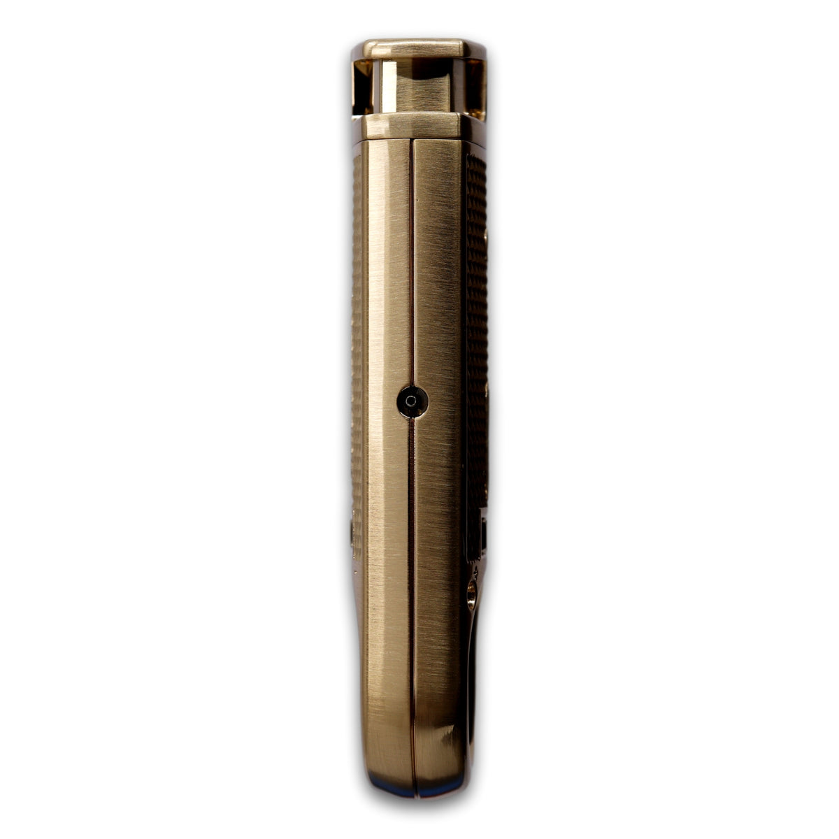 The Maxfield torch lighter butane refill port on side of lighter.