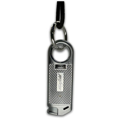 Maxfield Slim Diamond Torch Flame Cigar Lighters - Silver - On Carabiner