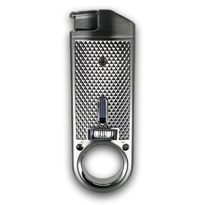 Maxfield Slim Diamond Torch Flame Cigar Lighters - Silver - Exterior Back