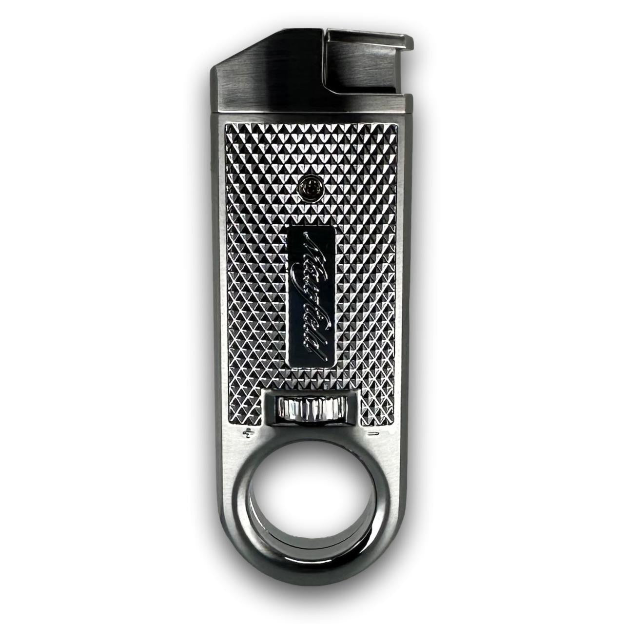 Maxfield Slim Diamond Torch Flame Cigar Lighters - Silver - Exterior Front
