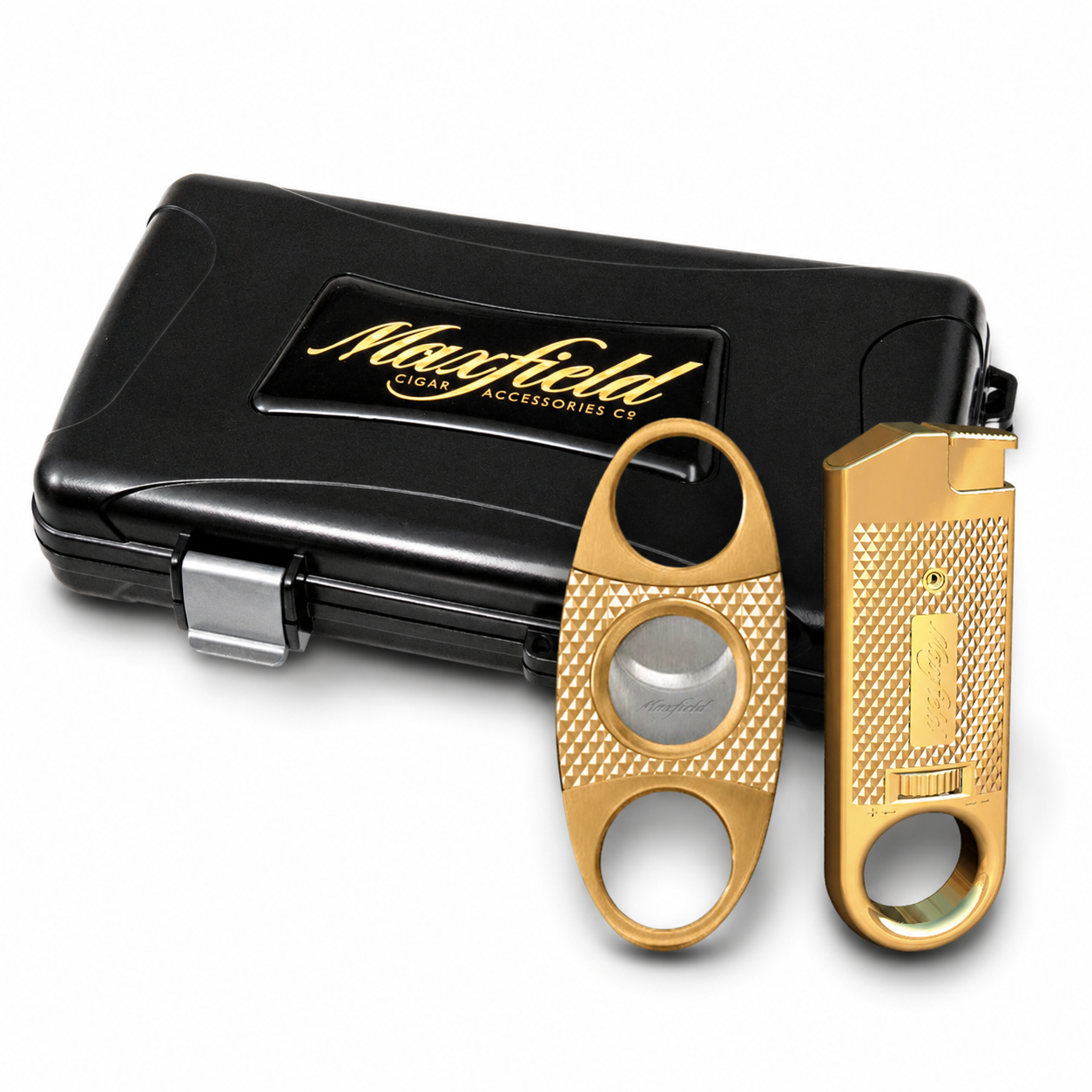 Maxfield Complete Travel Cigar Gift Set in Gold